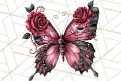 Halloween Butterflies Spooky Gothic Clipart PNG Product Image 4