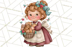 Christmas Village Clipart PNG, Winter Holiday Cottage Town Product Image 4