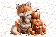 Autumn Critters PNG Cute Woodland Clipart Product Image 3