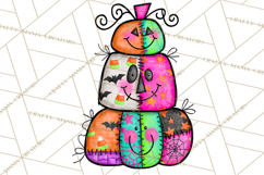 Haunted Patchwork Halloween Characters PNG Product Image 3