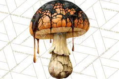 Spooky Halloween Mushrooms PNG, Fall Mushroom Fungus Product Image 3