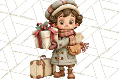 Santa's Travel Agency Christmas Clipart PNG Product Image 3