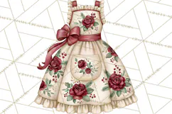 Vintage Christmas Kitchen Clipart PNG Product Image 4