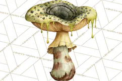 Spooky Halloween Mushrooms PNG, Fall Mushroom Fungus Product Image 4