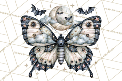 Halloween Butterflies Spooky Gothic Clipart PNG Product Image 5