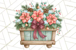 Christmas Village Clipart PNG, Winter Holiday Cottage Town Product Image 5