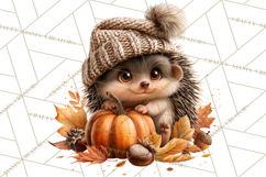 Autumn Critters PNG Cute Woodland Clipart Product Image 5