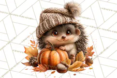 Autumn Critters PNG Cute Woodland Clipart Product Image 5
