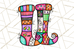 Haunted Patchwork Halloween Characters PNG Product Image 5