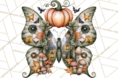 Halloween Butterflies Spooky Gothic Clipart PNG Product Image 2