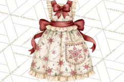 Vintage Christmas Kitchen Clipart PNG Product Image 2
