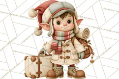 Santa's Travel Agency Christmas Clipart PNG Product Image 2