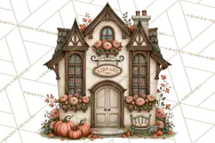 Autumn Critter Town Clipart PNG, Fall Cottage Animal Town Product Image 3