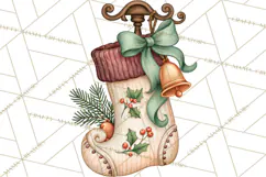 Christmas Village Clipart PNG, Winter Holiday Cottage Town Product Image 3