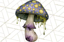 Spooky Halloween Mushrooms PNG, Fall Mushroom Fungus Product Image 3