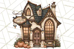 Halloween Critter Town Clipart PNG, Spooky Cottage Animals Product Image 3
