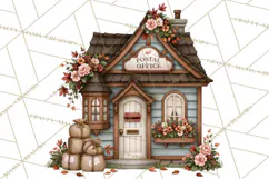 Autumn Critter Town Clipart PNG, Fall Cottage Animal Town Product Image 4