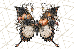 Halloween Butterflies Spooky Gothic Clipart PNG Product Image 4