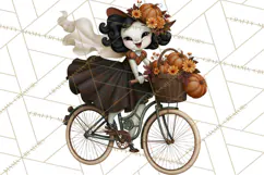 Vintage Halloween Clipart PNG, Halloween Retro Characters Product Image 3