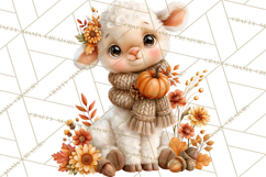 Autumn Critters PNG Cute Woodland Clipart Product Image 5