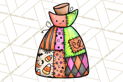 Haunted Patchwork Halloween Characters PNG Product Image 5