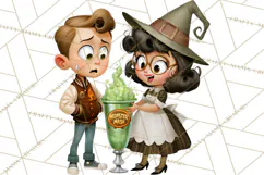 1950s Vintage Halloween Clipart Retro Soda Fountain Clip Art Product Image 5