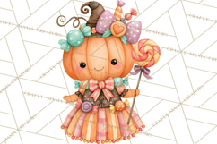 Pumpkin Munchkins Cute Halloween Clipart PNG Product Image 5