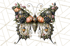 Halloween Butterflies Spooky Gothic Clipart PNG Product Image 5