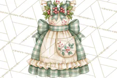 Vintage Christmas Kitchen Clipart PNG Product Image 2