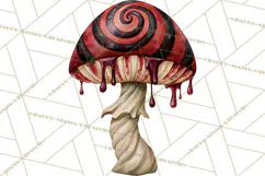 Spooky Halloween Mushrooms PNG, Fall Mushroom Fungus Product Image 2