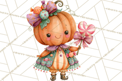 Pumpkin Munchkins Cute Halloween Clipart PNG Product Image 2