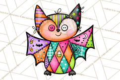 Haunted Patchwork Halloween Characters PNG Product Image 2