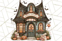 Halloween Critter Town Clipart PNG, Spooky Cottage Animals Product Image 2