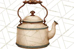 Vintage Farmhouse Kitchen Clipart PNG Product Image 2