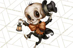 Vintage Halloween Clipart PNG, Halloween Retro Characters Product Image 2