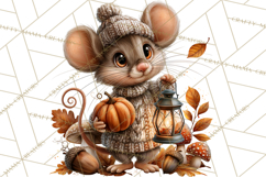 Autumn Critters PNG Cute Woodland Clipart Product Image 3