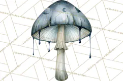Spooky Halloween Mushrooms PNG, Fall Mushroom Fungus Product Image 3