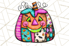 Haunted Patchwork Halloween Characters PNG Product Image 4