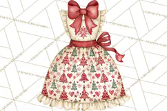 Vintage Christmas Kitchen Clipart PNG Product Image 4