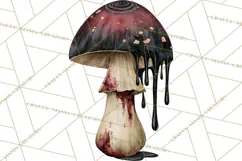Spooky Halloween Mushrooms PNG, Fall Mushroom Fungus Product Image 5