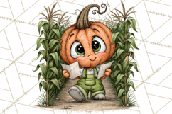 Halloween Village Pumpkin Patch PNG Clipart Product Image 5