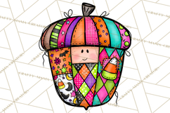 Haunted Patchwork Halloween Characters PNG Product Image 5