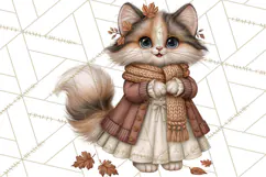 Autumn Critter Town Clipart PNG, Fall Cottage Animal Town Product Image 5