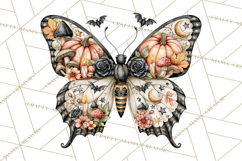 Halloween Butterflies Spooky Gothic Clipart PNG Product Image 5