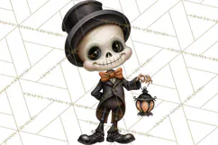 Vintage Halloween Clipart PNG, Halloween Retro Characters Product Image 5