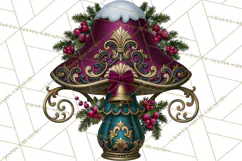 Gothic Christmas Mushrooms PNG, Christmas Florals Product Image 5