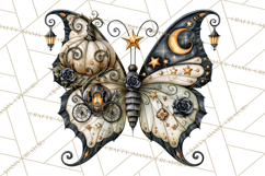 Halloween Butterflies Spooky Gothic Clipart PNG Product Image 3