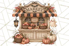 Halloween Critter Town Clipart PNG, Spooky Cottage Animals Product Image 3