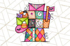 Haunted Patchwork Halloween Characters PNG Product Image 3