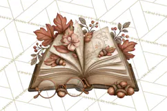 Autumn Critter Town Clipart PNG, Fall Cottage Animal Town Product Image 4